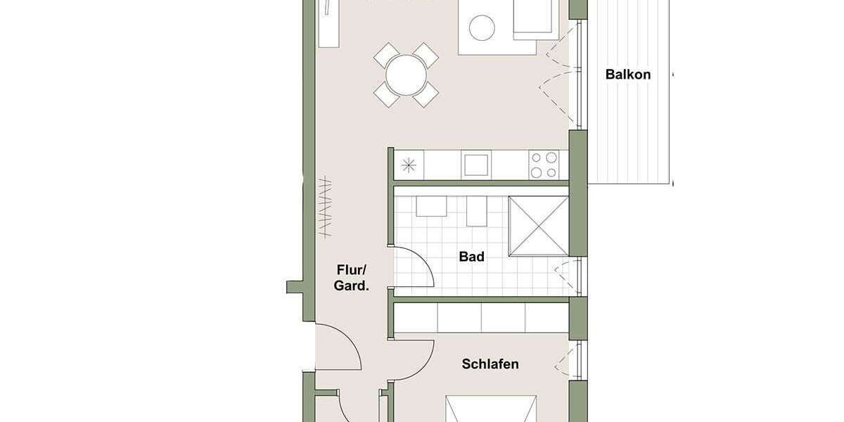 Etagenwohnung Bruchsal - 2 Zimmer, 58 m&sup2;, 319.000&euro; | Angebot:24834993