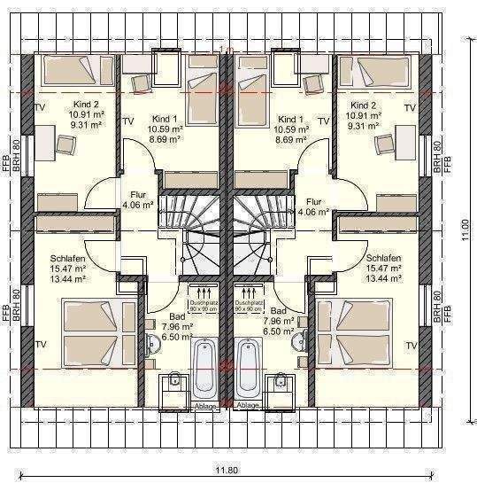 Doppelhaushälfte Stralsund Grünthal-Viermorgen - 4 Zimmer, 105 m&sup2;, 296.165&euro; | Angebot:26499394