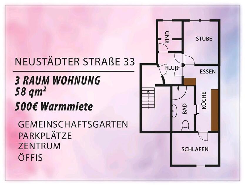 3 Raum Wohnung in Pößneck zimmer