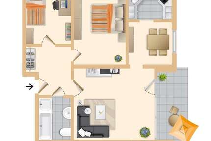 Wohnung Timmendorfer Strand - 3 Zimmer, 72 m&sup2;, 348.000&euro; | Angebot:25541330