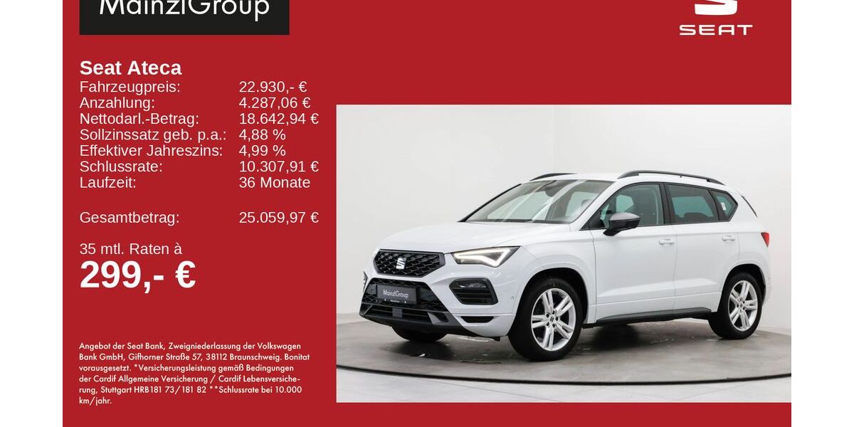 Seat Ateca 112.714 km 22.930 &euro; Feldkirchen/Westerham 83620