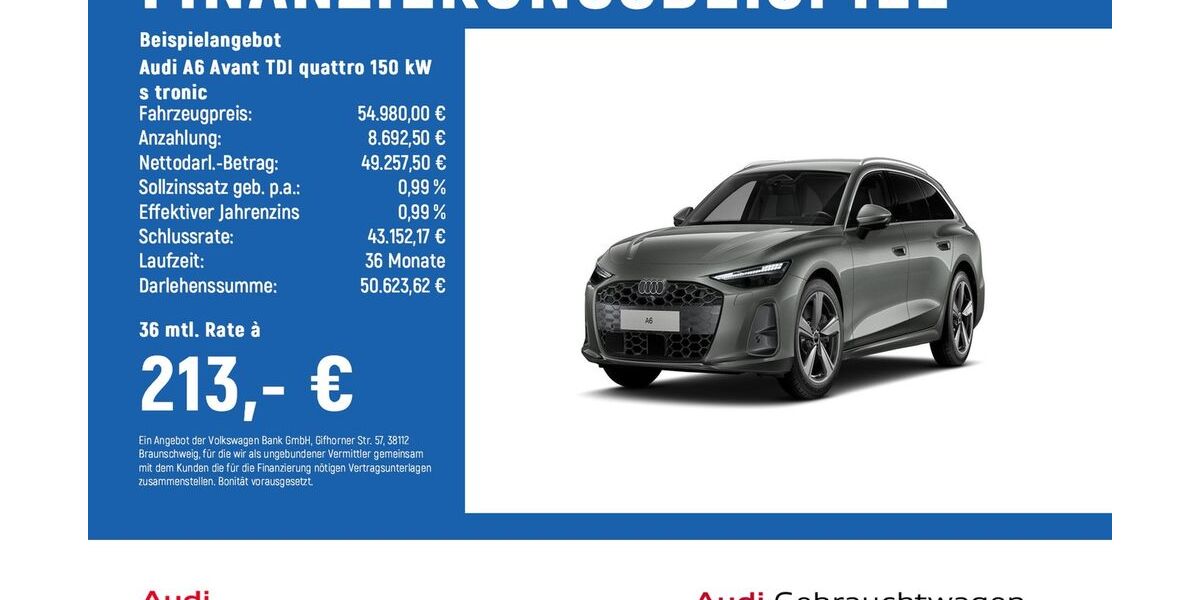 Audi A6 8.750 km 53.190 &euro; Braunschweig 38124