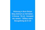 Etagenwohnung Sankt Augustin - 3 Zimmer, 78 m&sup2;, 1.500&euro; | Angebot:24977436