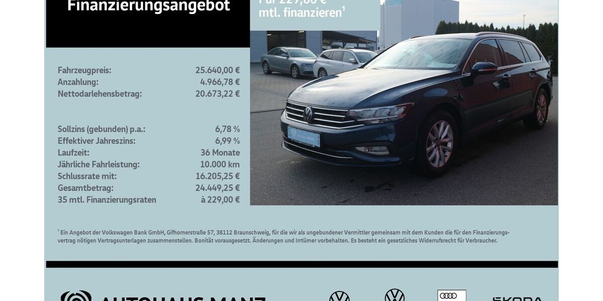 VW Passat Variant 62.359 km 23.959 &euro; Schwarzenfeld 92521