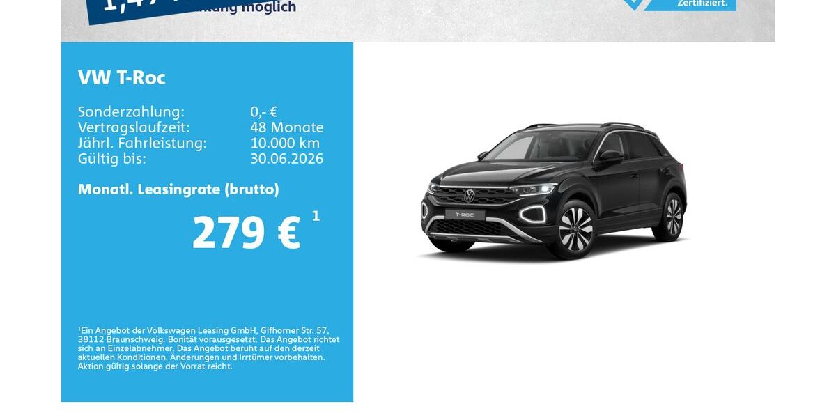 VW T-Roc 28.500 km 28.220 &euro; Würzburg 97076