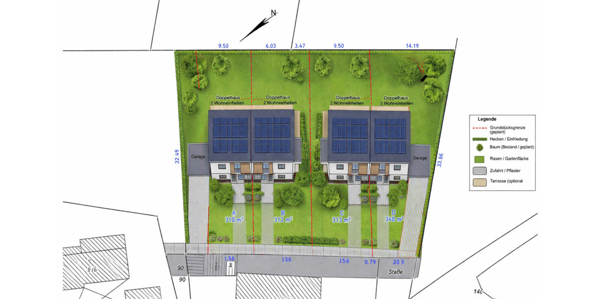 Doppelhaushälfte Essen Kupferdreh - 4 Zimmer, 102 m&sup2;, 635.700&euro; | Angebot:26244439