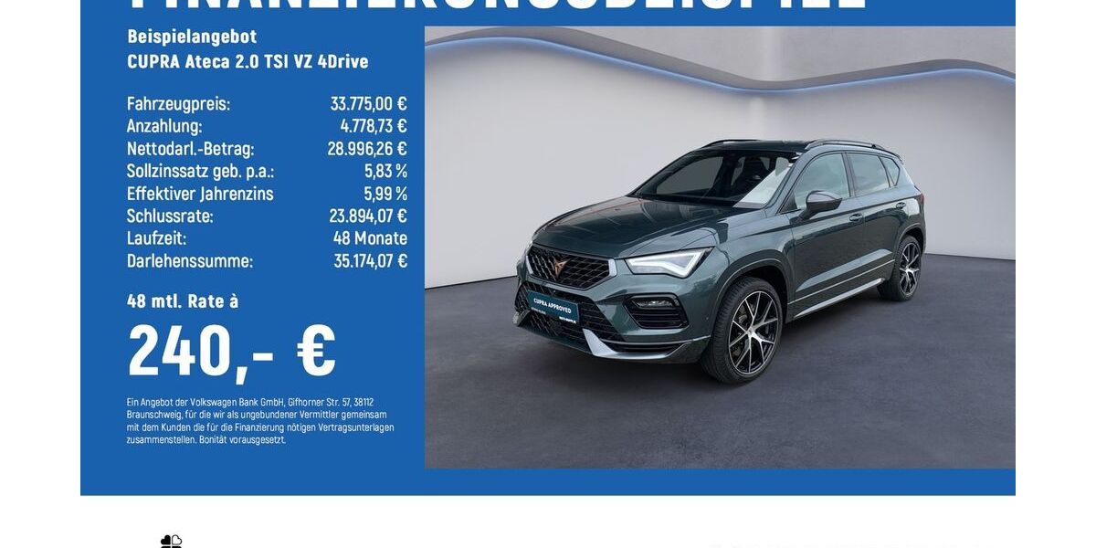 Cupra Ateca 25.350 km 33.775 &euro; Braunschweig 38114