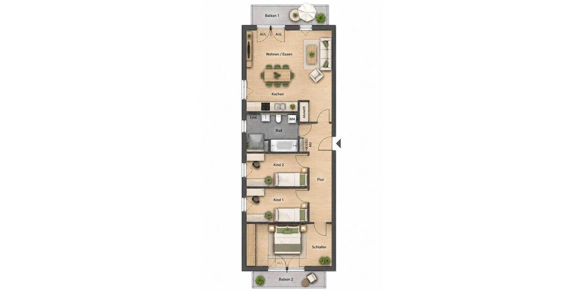 Etagenwohnung Bad Aibling - 4 Zimmer, 100 m&sup2;, 650.000&euro; | Angebot:26902651