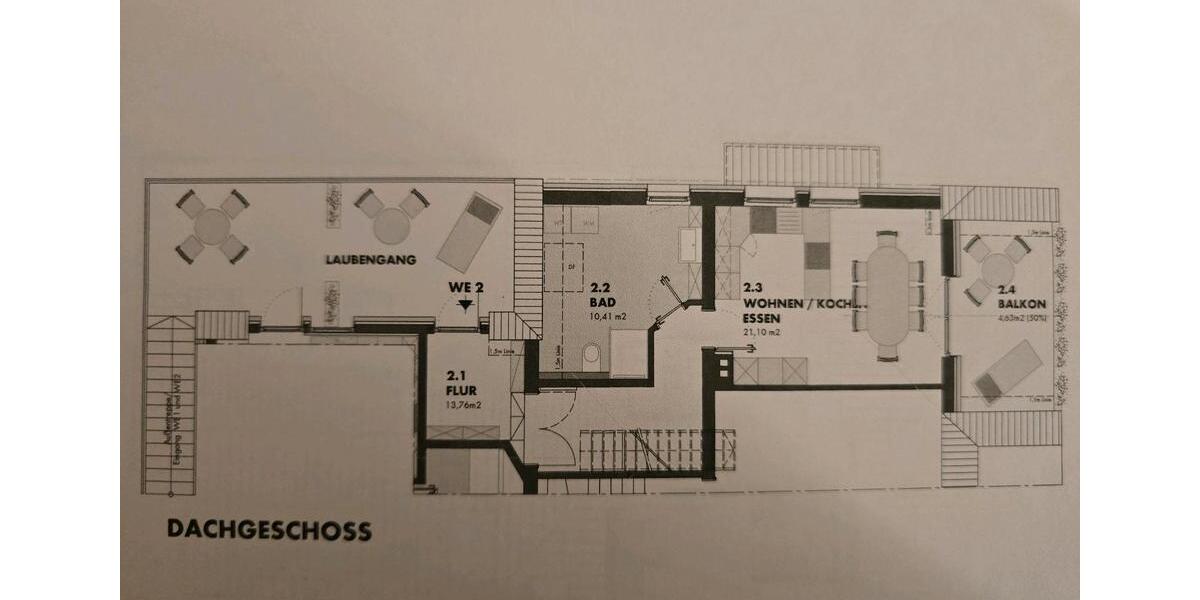 Dachgeschoßwohnung Eggolsheim - 2 Zimmer, 85 m&sup2;, 1.250&euro; | Angebot:26329493