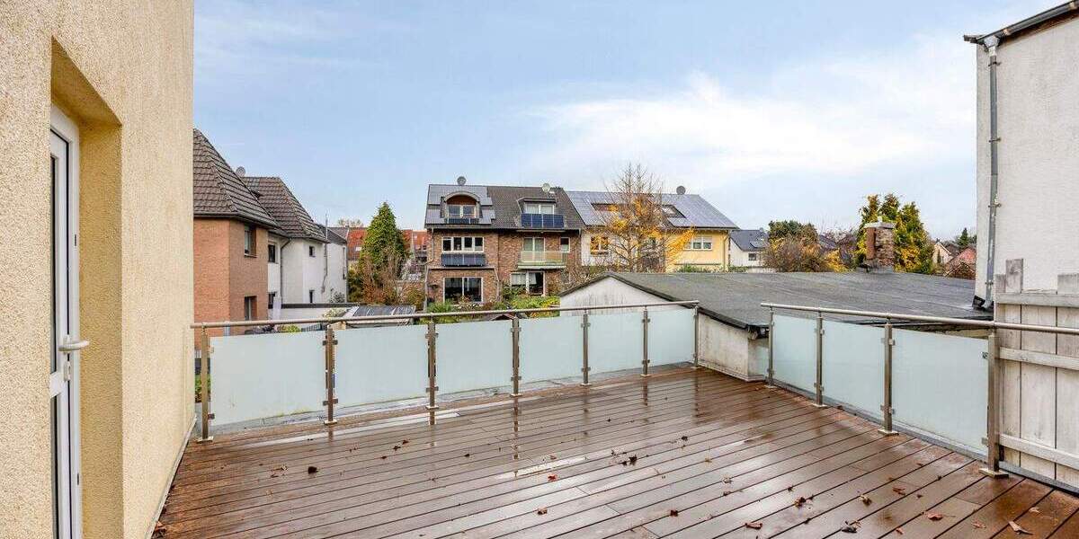 PROVISIONSFREI - Stilvoll wohnen auf 81 m²: Moderne 2-Zimmer-Wohnung mit XL-Terrasse in Alt-Hürth 2 zimmer