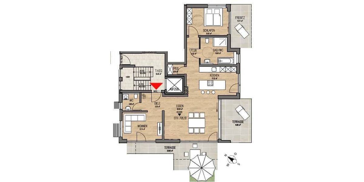 Etagenwohnung Garmisch-Partenkirchen Garmisch - 3 Zimmer, 123 m&sup2;, 1.349.500&euro; | Angebot:26433382