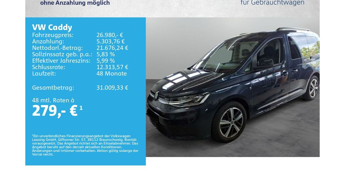 VW Caddy 51.000 km 25.780 &euro; Würzburg 97076