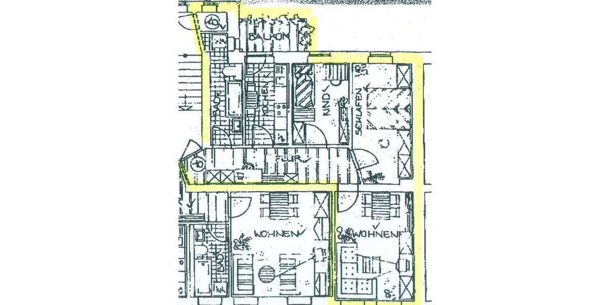 Etagenwohnung Chemnitz Hilbersdorf - 3 Zimmer, 72 m&sup2;, 390&euro; | Angebot:26867244