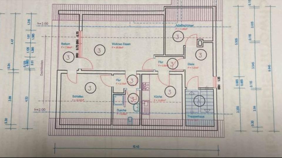 Dachgeschoßwohnung Freigericht - 3.5 Zimmer, 111 m&sup2;, 1.100&euro; | Angebot:25853896