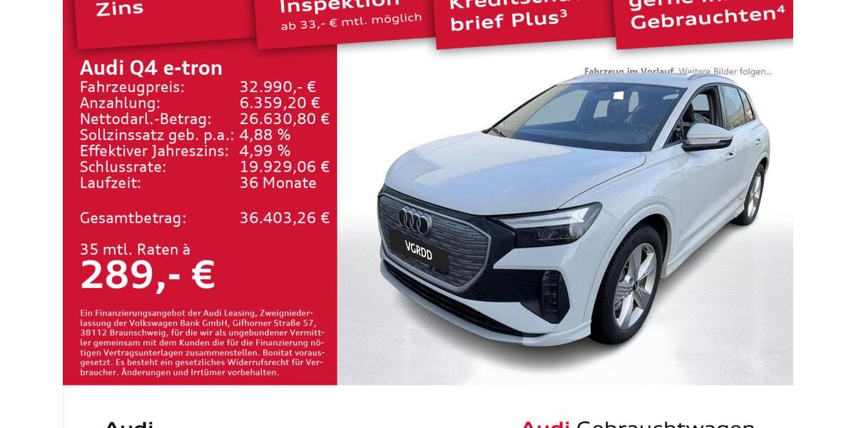 Audi Q4 e-tron 48.032 km 32.990 &euro; Dresden 01067