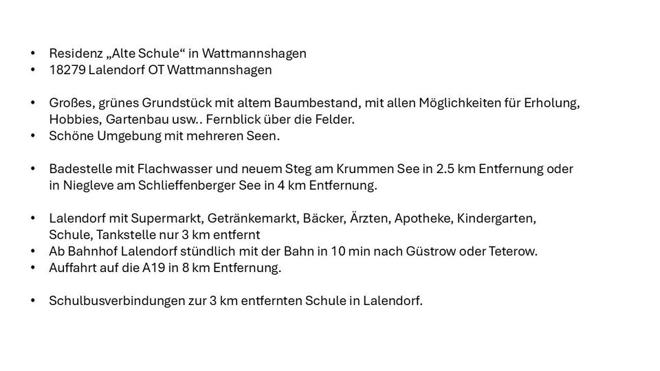 Erdgeschoßwohnung Lalendorf - 1 Zimmer, 41 m&sup2;, 250&euro; | Angebot:26315916