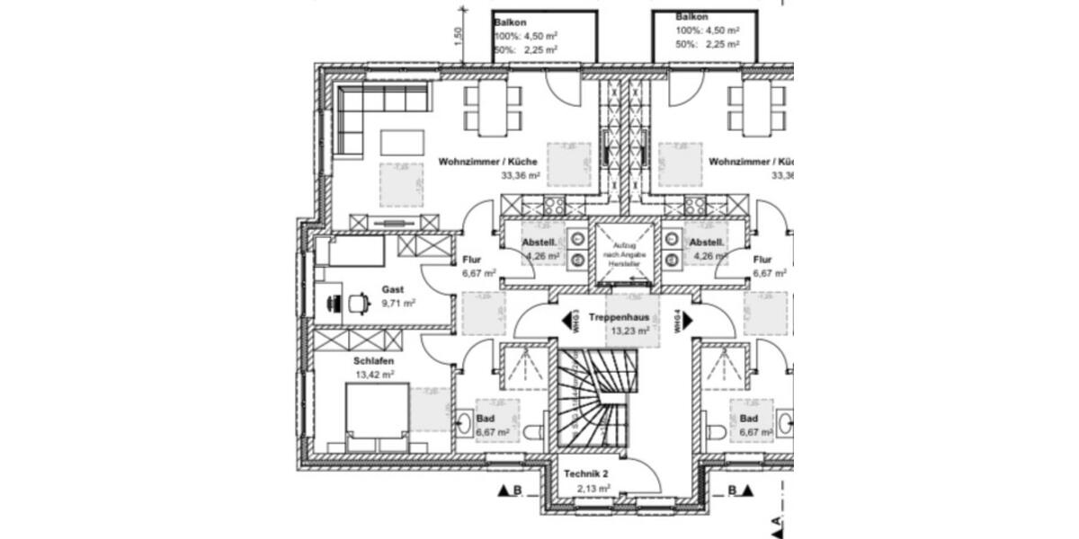 Etagenwohnung Haren (Ems) - 3 Zimmer, 77 m&sup2;, 760&euro; | Angebot:25590476