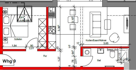 Dachgeschoßwohnung Völklingen - 1 Zimmer, 55 m&sup2;, 500&euro; | Angebot:26400583