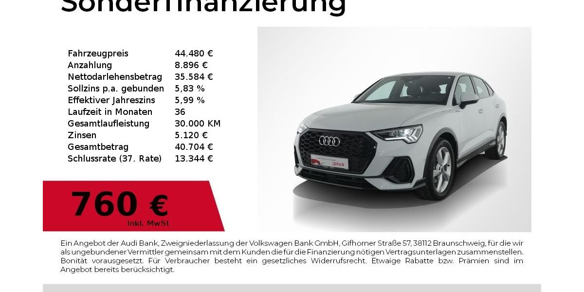 Audi Q3 13.194 km 44.480 &euro; Nürnberg 90441
