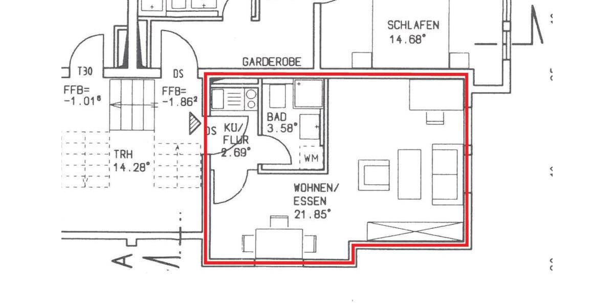 Etagenwohnung Auerbach/Vogtland Vogtland - 1 Zimmer, 29 m&sup2;, 210&euro; | Angebot:25626385