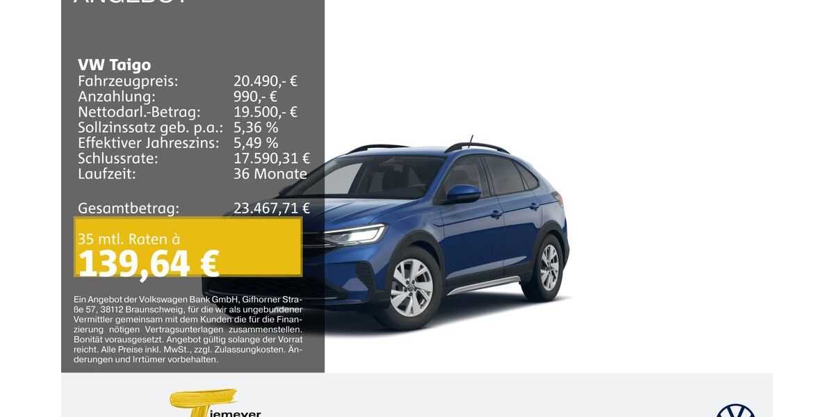 VW Taigo 5.003 km 19.510 &euro; Remscheid 42897