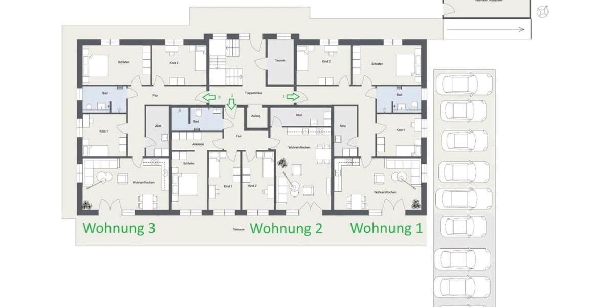 Etagenwohnung Soltau - 3 Zimmer, 90 m&sup2;, 1.100&euro; | Angebot:25519817
