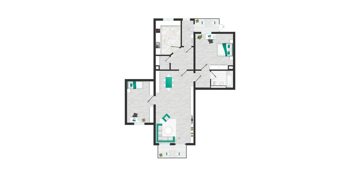 Ruhig gelegene 3-Raumwohnung mit Parkett, 2 Balkonen und Tiefgaragenstellplatz 3 zimmer