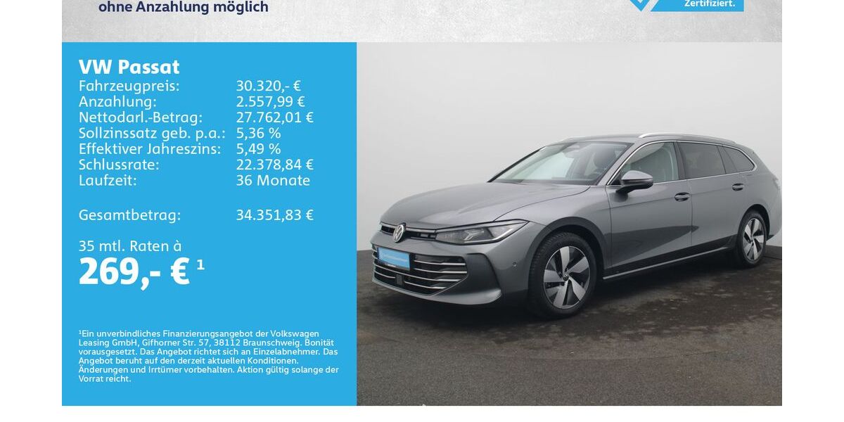 VW Passat 63.500 km 29.880 &euro; Würzburg 97076