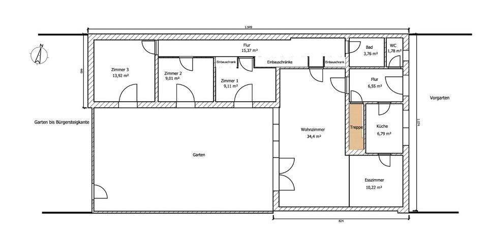Bungalow Düsseldorf Stadtbezirk 6 - 4 Zimmer, 106 m&sup2;, 295.000&euro; | Angebot:26762289