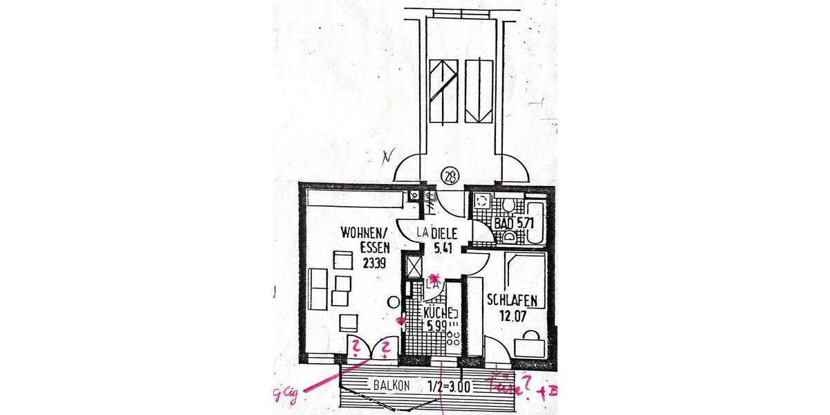 Etagenwohnung Friedberg - 2 Zimmer, 54 m&sup2;, 260.000&euro; | Angebot:27107814