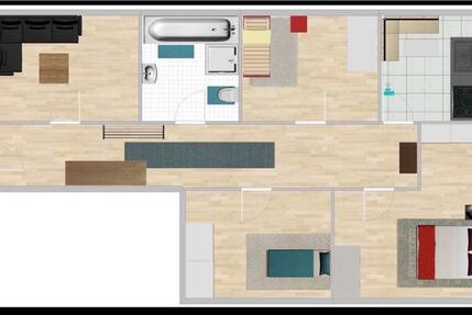 Nachmieter Wohnung Lübz 4 Zimmer Badewanne EBK