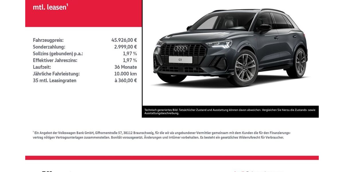 Audi Q3 8.400 km 44.926 &euro; Nordhausen 99734