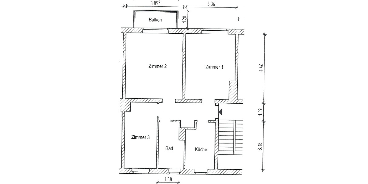 Zimmer Halle/Saale Südstadt - 3 Zimmer, 59 m&sup2;, 445&euro; | Angebot:25968710