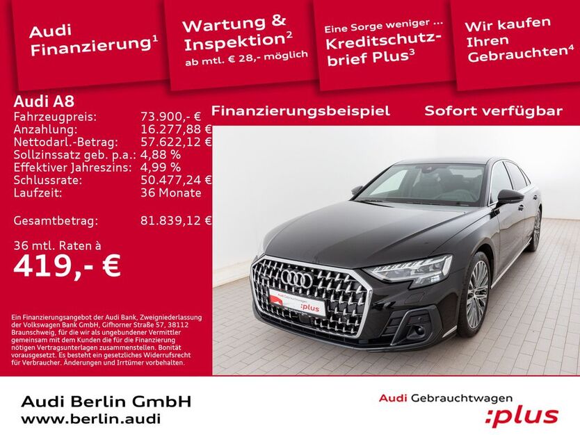 Audi A8 13.000 km 73.900 € Berlin 12489