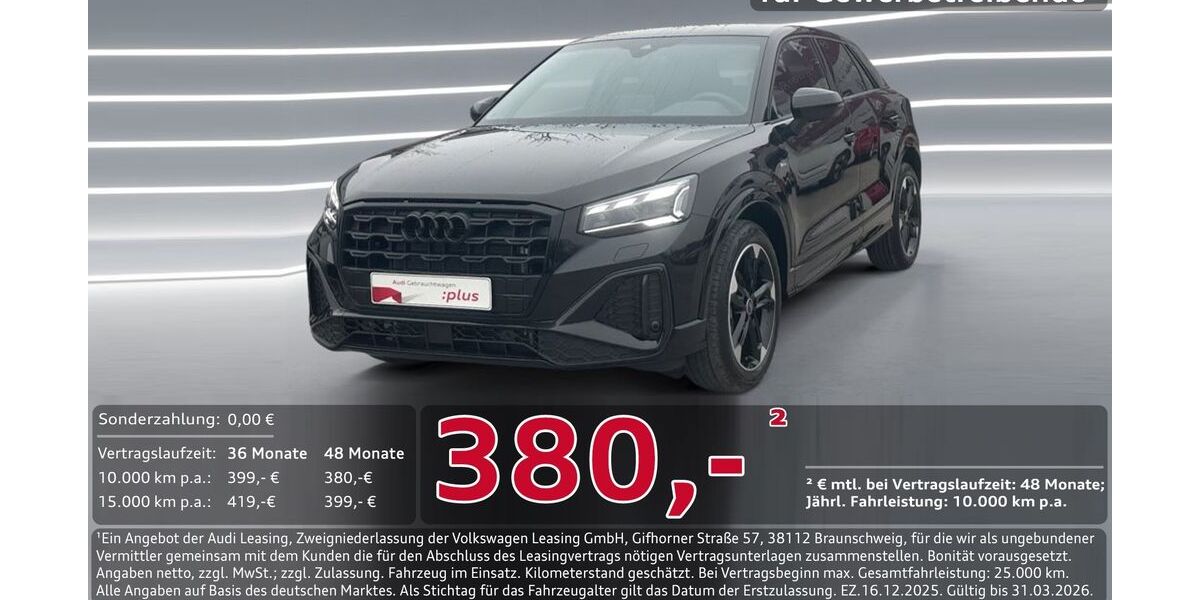 Audi Q2 3.000 km 37.950 &euro; Ingolstadt 85057