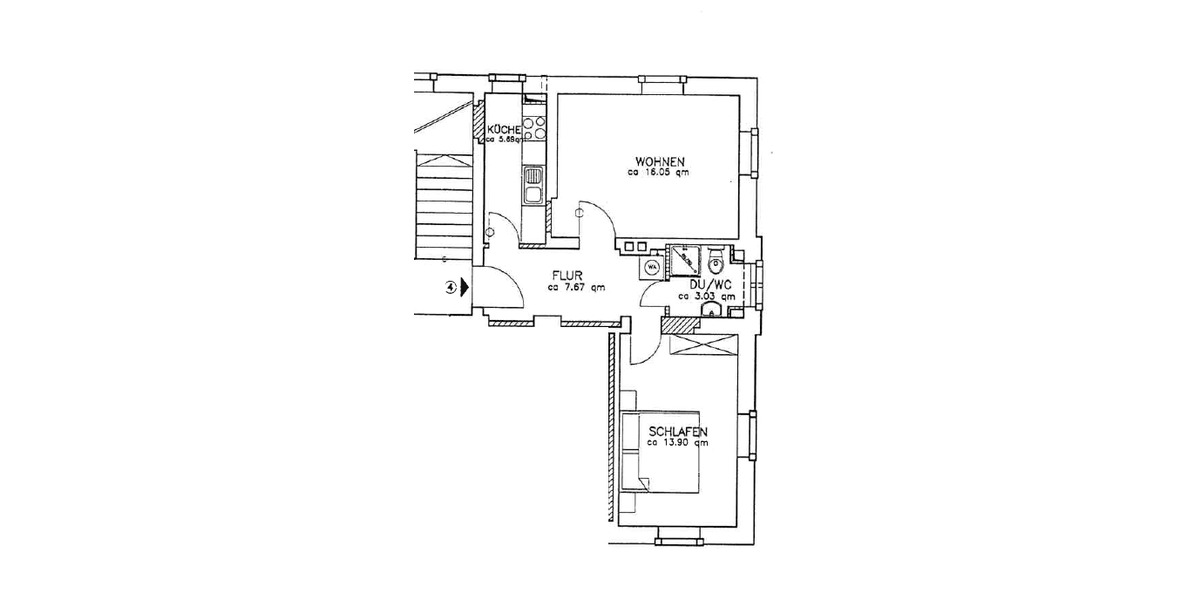 Etagenwohnung Dresden Cotta - 2 Zimmer, 46 m&sup2;, 378&euro; | Angebot:26365856