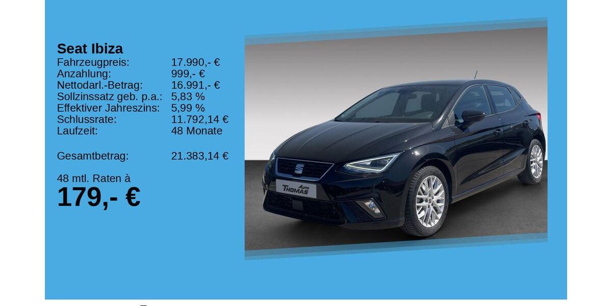 Seat Ibiza 22.230 km 17.989 &euro; Bonn 53227