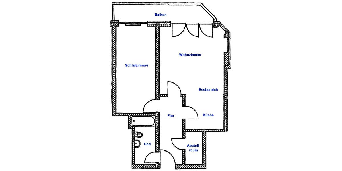 Etagenwohnung Bamberg Gärtnerstadt - 2 Zimmer, 64 m&sup2;, 925&euro; | Angebot:26351873