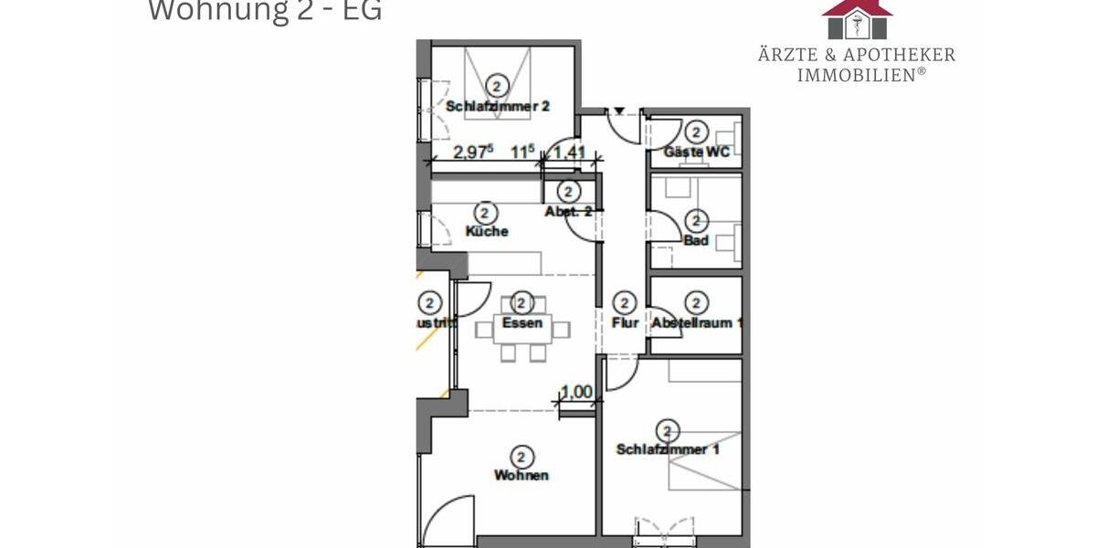 Erdgeschoßwohnung Tostedt - 3 Zimmer, 106 m&sup2;, 1.400&euro; | Angebot:26383547
