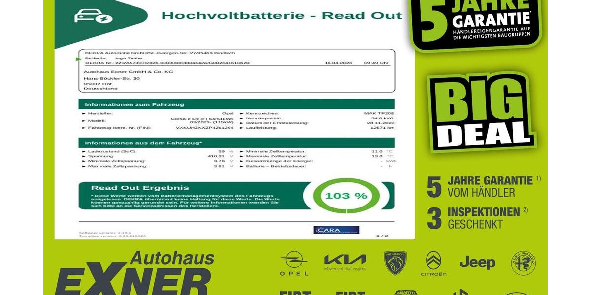 Opel Corsa 12.572 km 16.950 &euro; Hof 95032