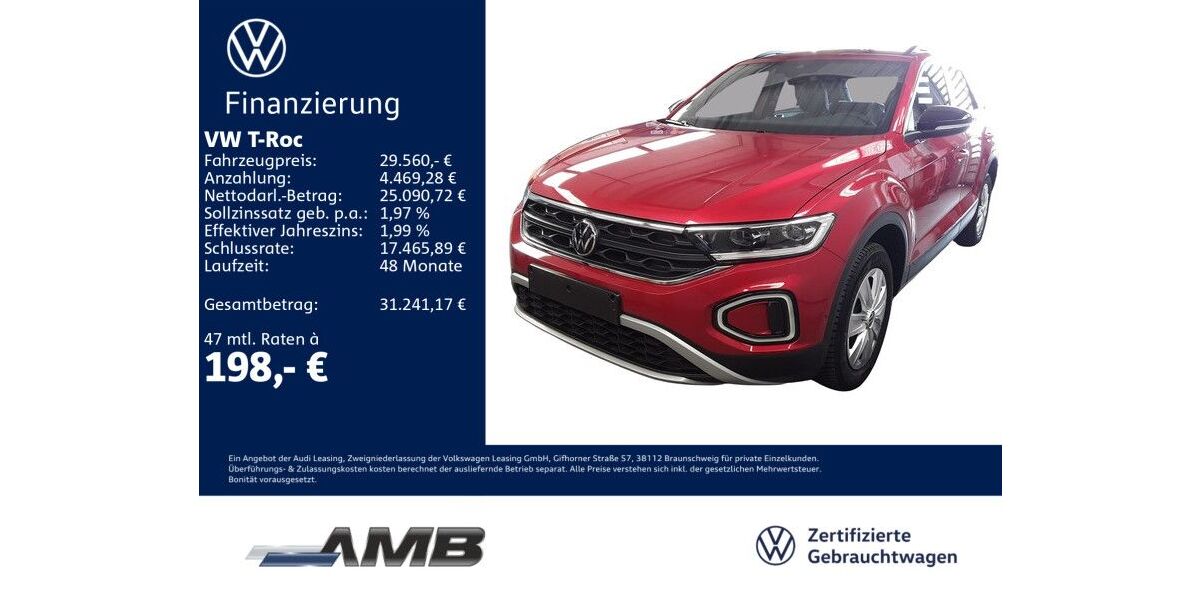 VW T-Roc 7.930 km 28.980 &euro; Borna 04552