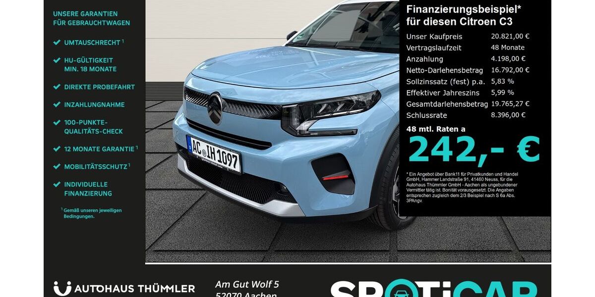 Citroen C3 14.990 km 20.490 &euro; Aachen 52070