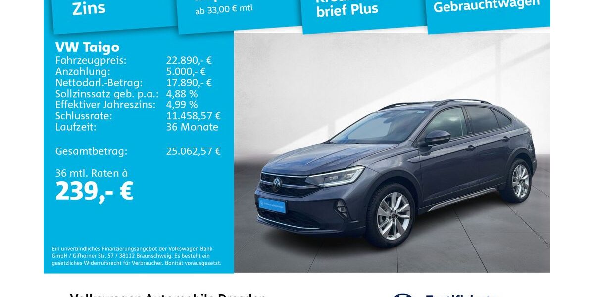 VW Taigo 12.514 km 22.890 &euro; Dresden 01169