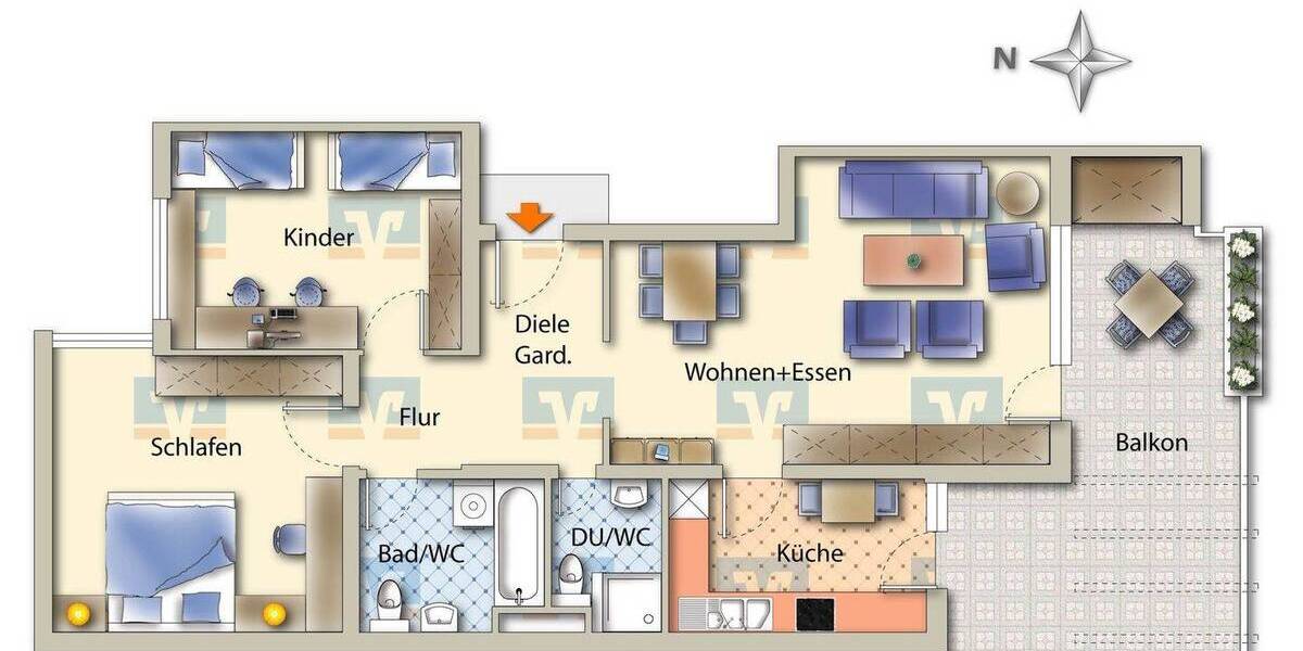 Etagenwohnung Denzlingen - 3 Zimmer, 91 m&sup2;, 310.000&euro; | Angebot:26843963
