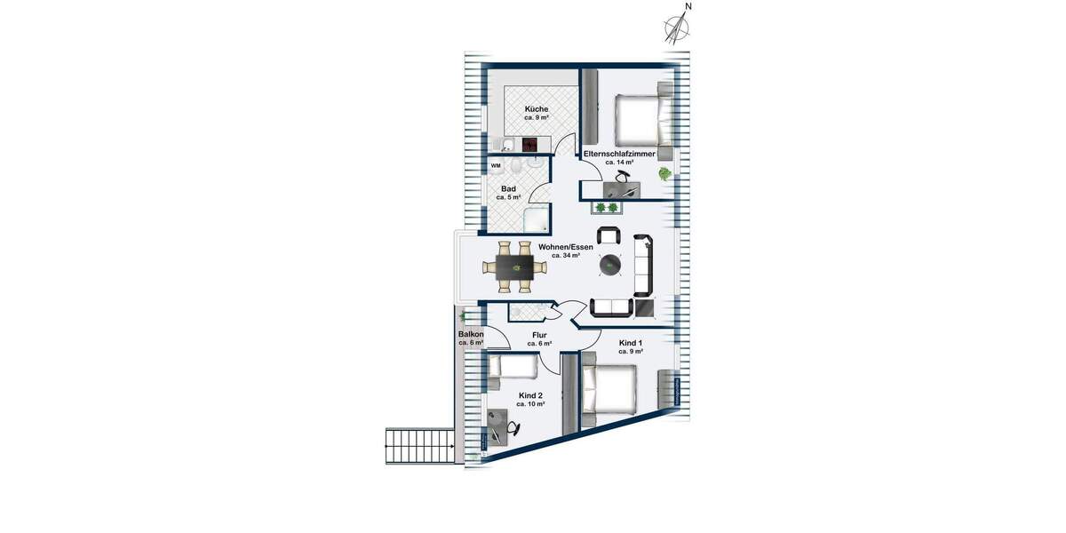 Etagenwohnung Gau-Odernheim Odernheim - 4 Zimmer, 89 m&sup2;, 225.000&euro; | Angebot:25745192