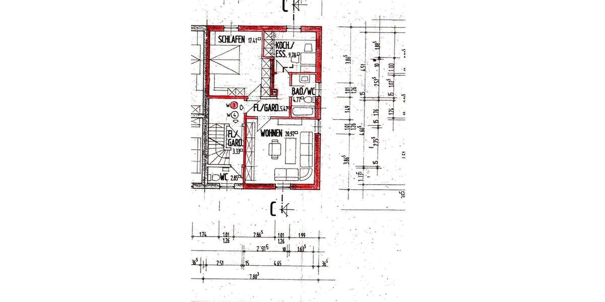 Etagenwohnung Burghausen - 2 Zimmer, 58 m&sup2;, 199.000&euro; | Angebot:25677965