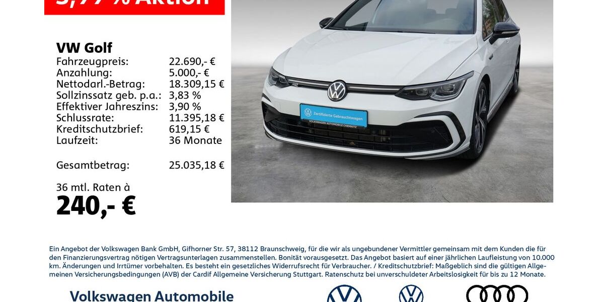 VW Golf 38.743 km 22.690 &euro; Chemnitz 09113