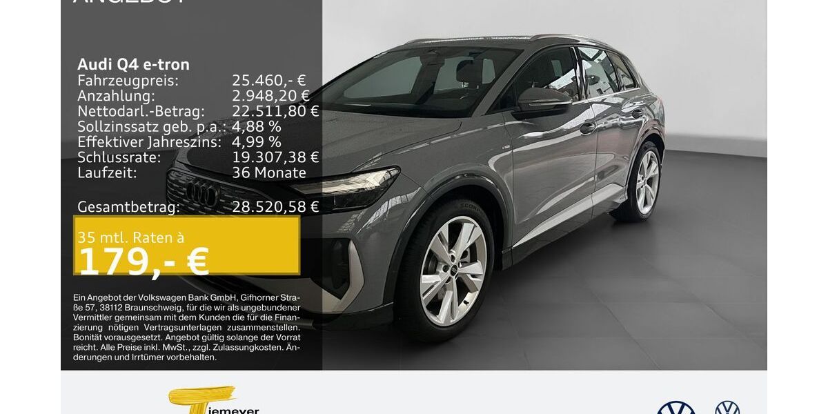 Audi Q4 e-tron 108.942 km 25.280 &euro; Gelsenkirchen 45888