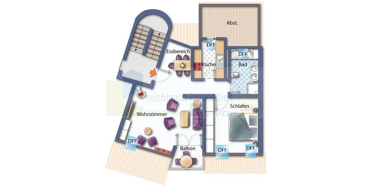 Etagenwohnung Bad Dürrheim - 2 Zimmer, 58 m&sup2;, 149.000&euro; | Angebot:25692084