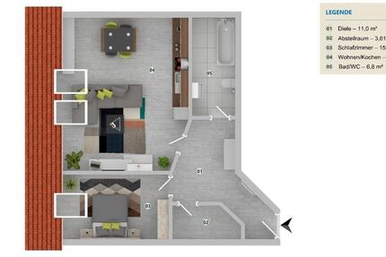 Wohnung Spremberg - 2 Zimmer, 64 m&sup2;, 319&euro; | Angebot:23704738